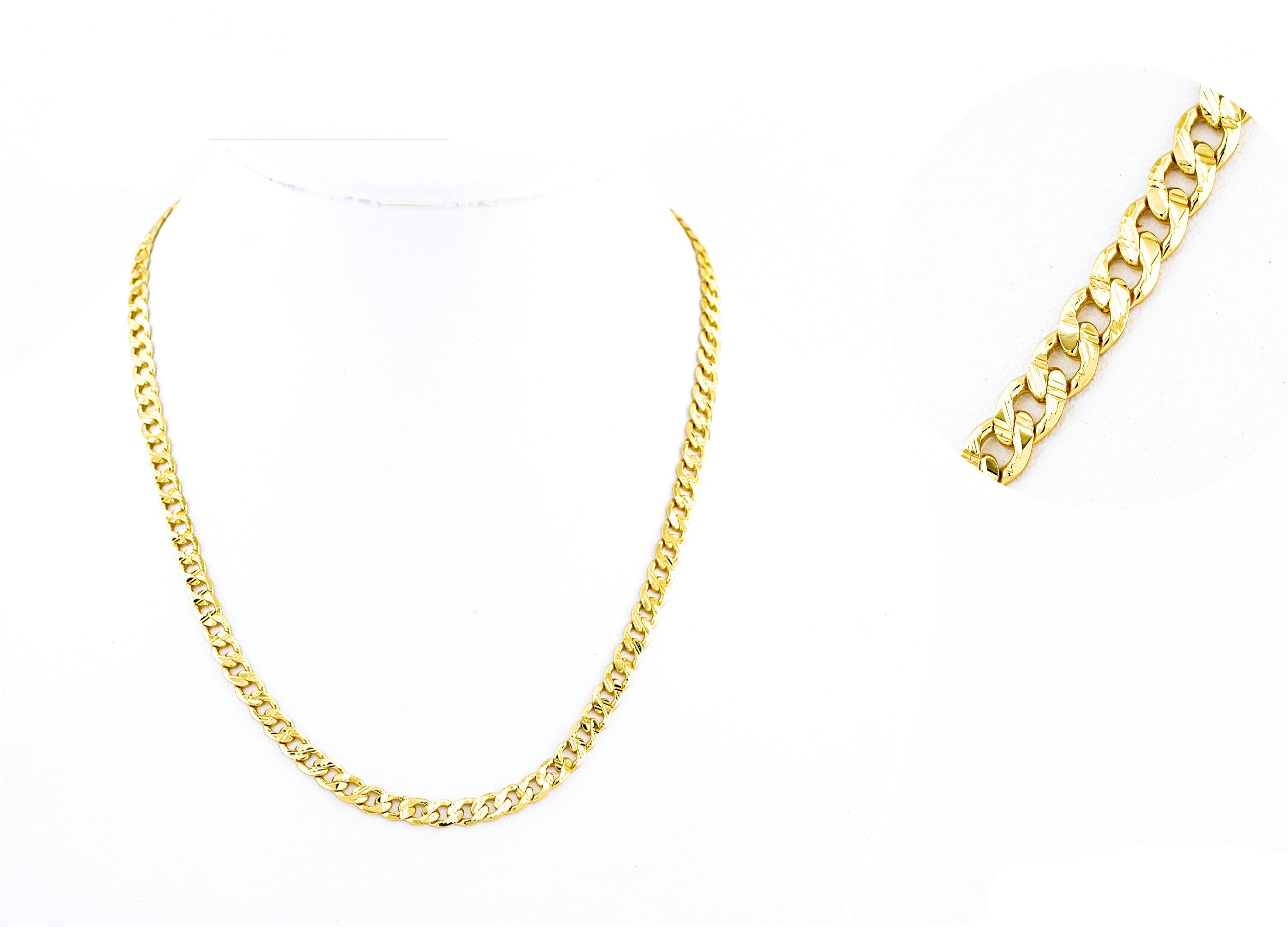 CADENA CUBANA 42CM X 5MM CHAPA DE ORO