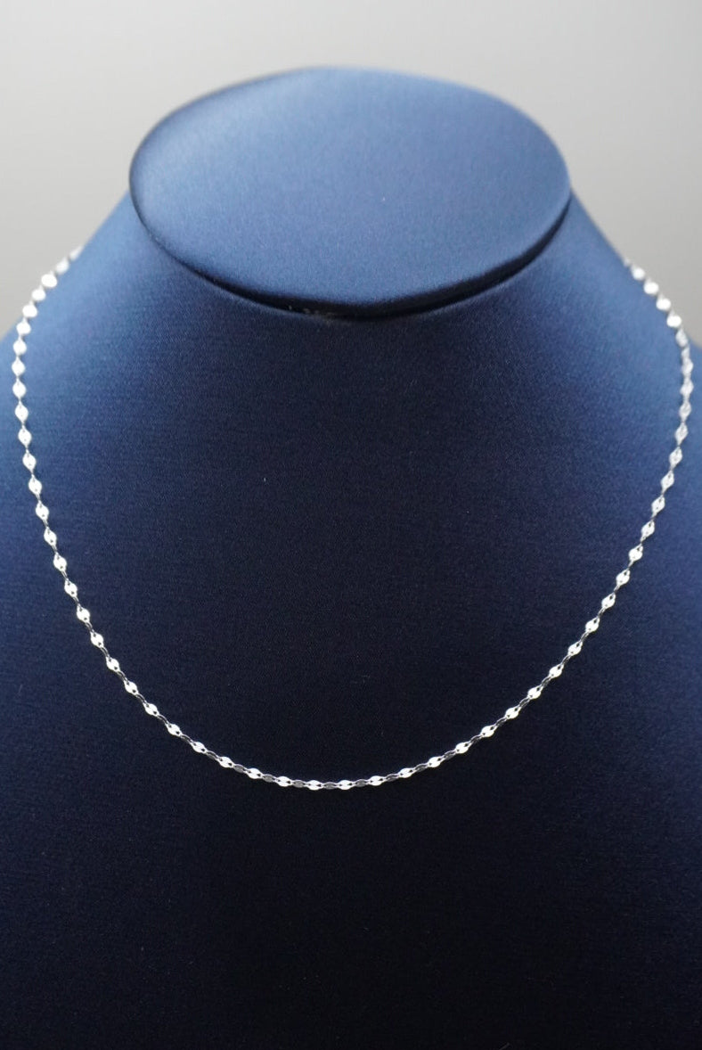 CADENA HOJITA 46 CM PLATA .925