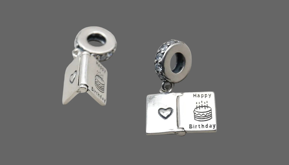 CHARM TARJETA HAPPY BIRTHDAY PLATA .925