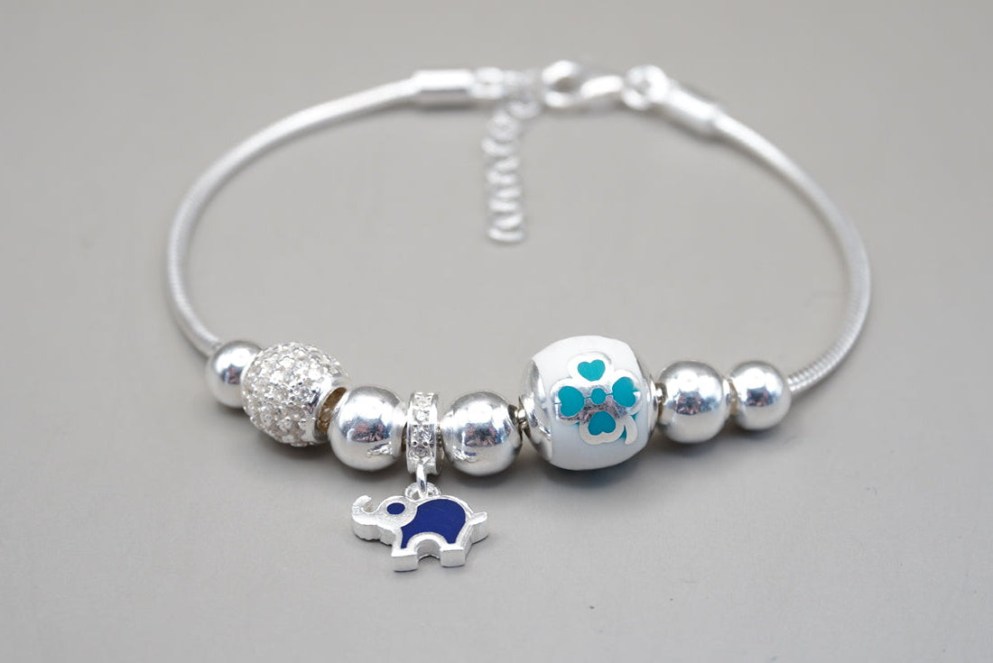 PULSERA CHARMS ELEFANTE (IMP) PLATA .925