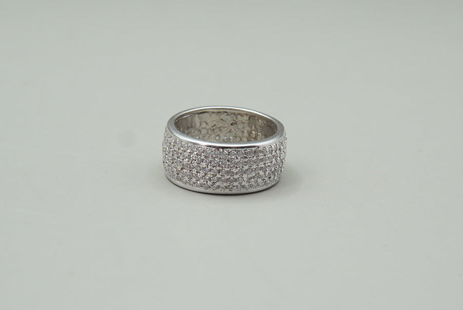 ARGOLLA BISEL ZIRCONIAS # 6 PLATA .925