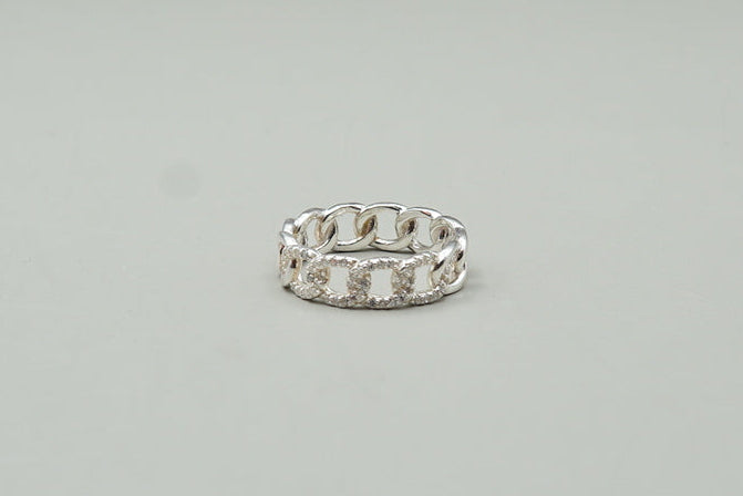 ANILLO CADENA #8 PLATA .925