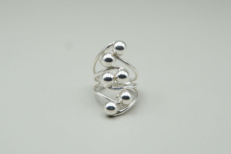 ANILLO 6 ESFERAS # 7 PLATA .925