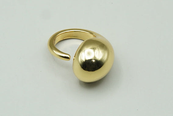 ANILLO CHUNKY BOLA AJUSTABLE  ORO LAMINADO