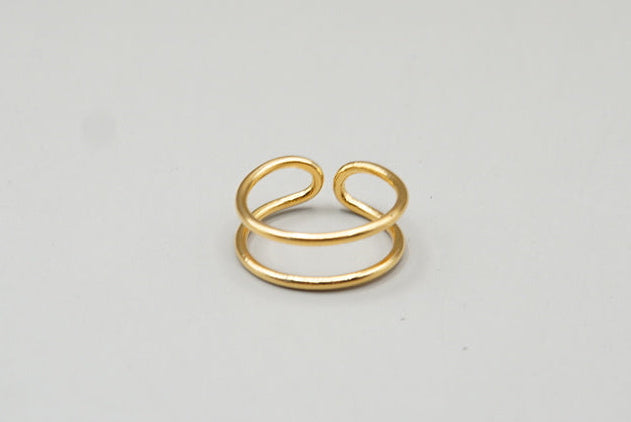 ANILLO MEDIO DOBLE ORO LAMINADO