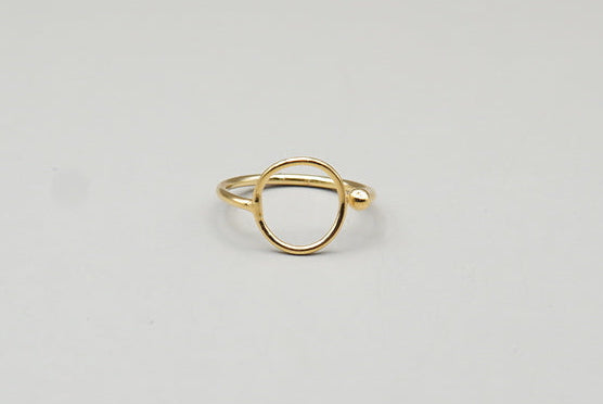 ANILLO MEDIO CIRCULO ORO LAMINADO