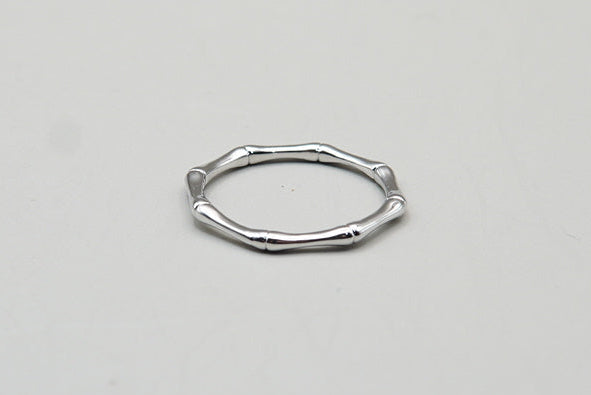 ANILLO HEXAGONAL  # 8 CHAPA DE RODIO