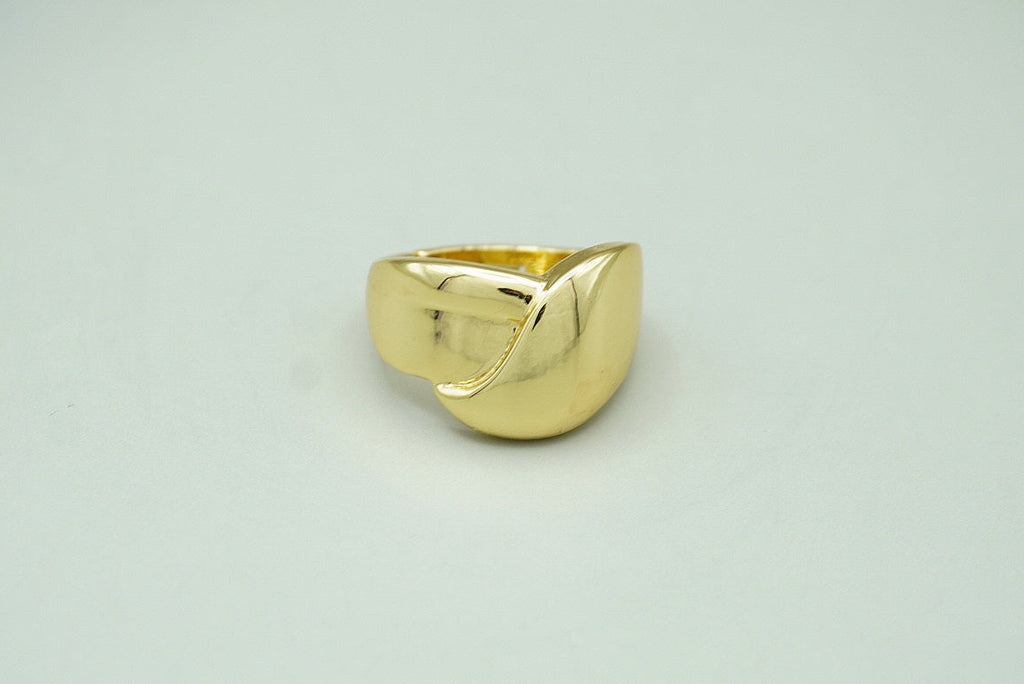 ANILLO CHUNKY LISO AJUSTABLE CHAPA DE ORO