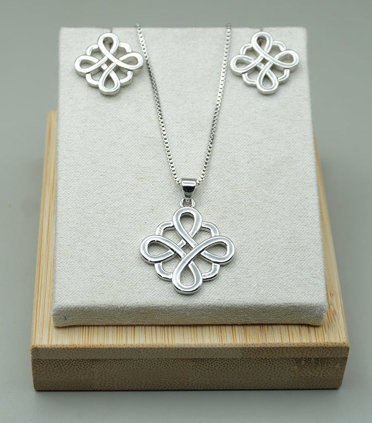 COLLAR-ARETES CHAPA DE RODIO