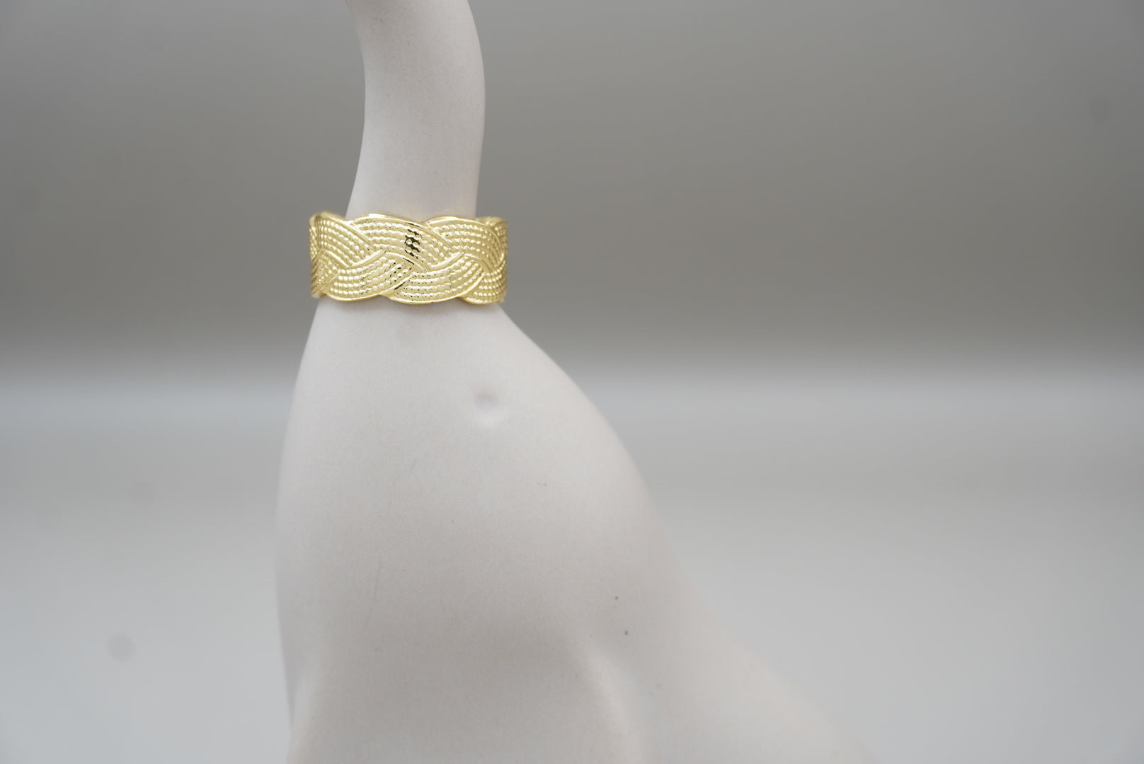ANILLO AJUSTABLE TRENZADO CHAPA DE ORO