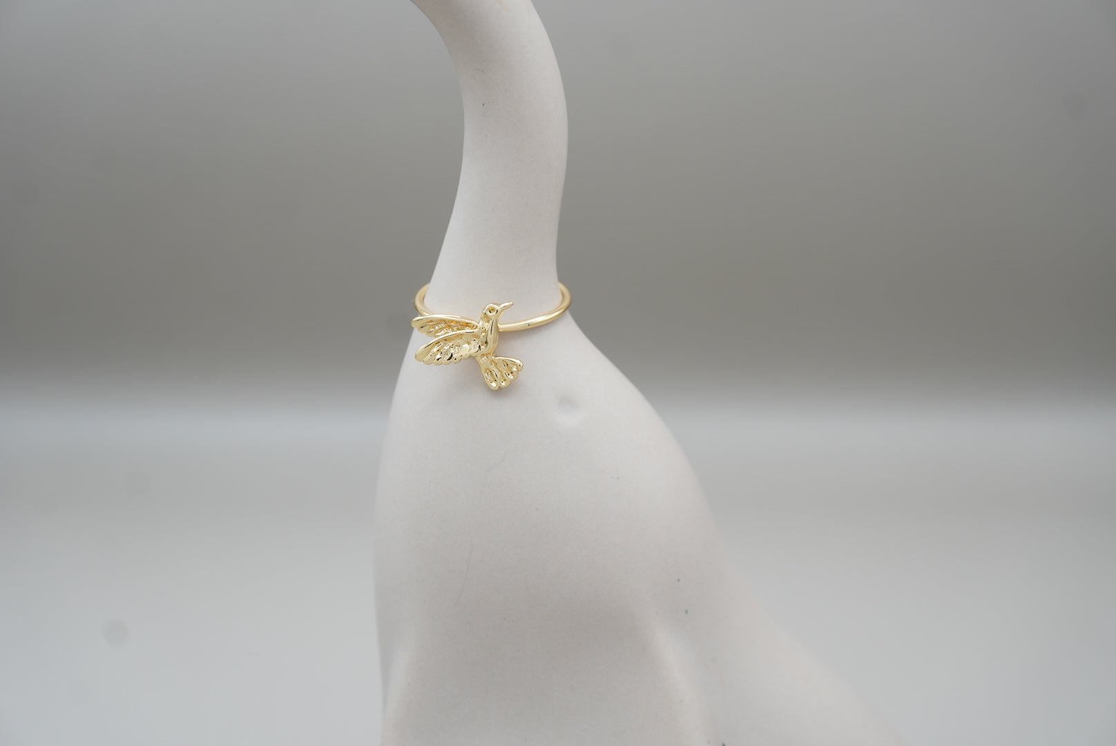 ANILLO COLIBRI CHAPA DE ORO #6