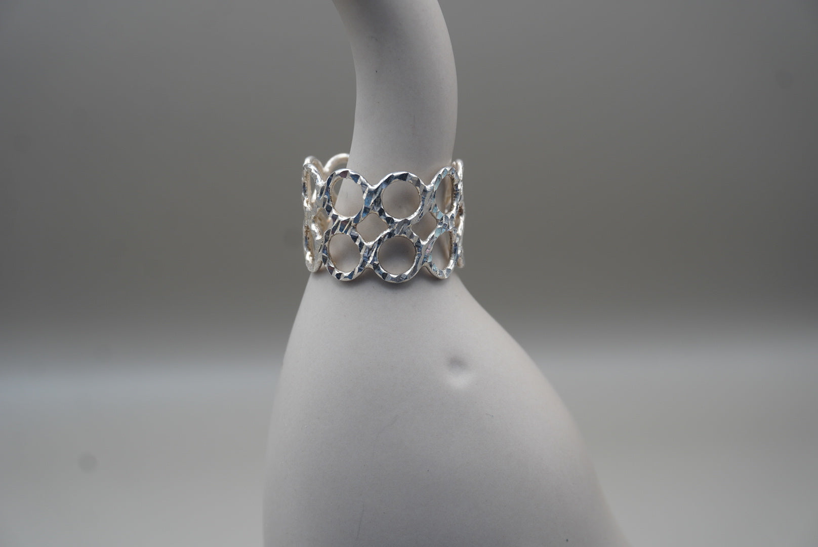 ANILLO MALLA AROS #6 PLATA .925