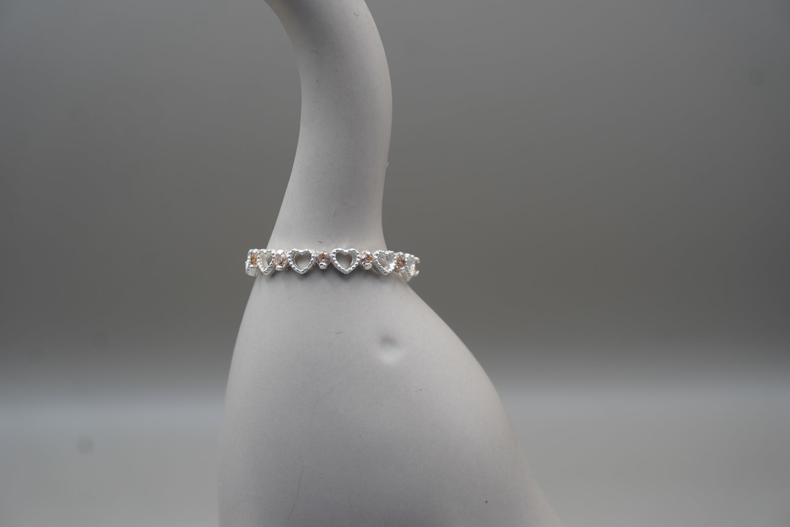 ARGOLLA CORAZONES Y ZIRCONIAS AMBAR #9 PLATA .925