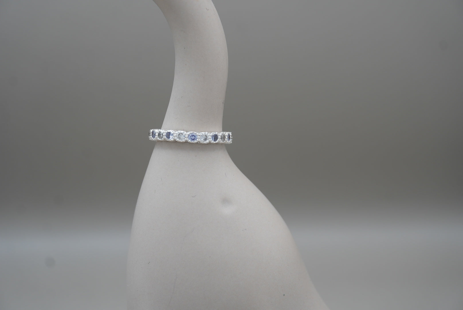 CHURUMBELA ZIRCONIA AMBAR Y LILA #4 PLATA .925