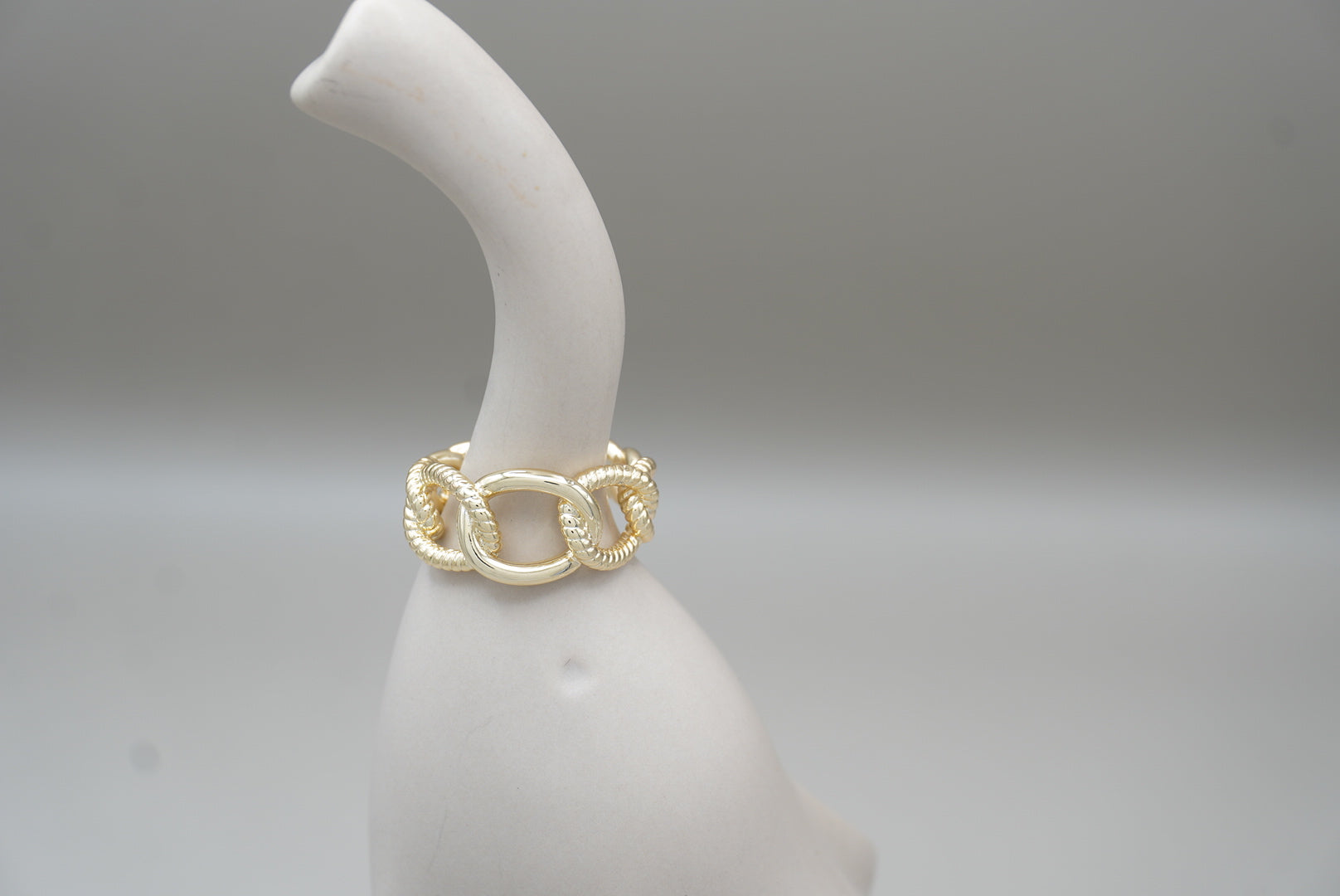 ANILLO CADENA CHAPA DE ORO