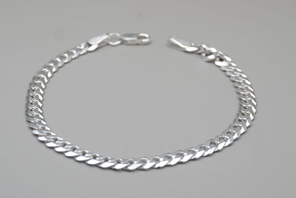 PULSO CUBANA 19 CM x 5 MM PLATA .925