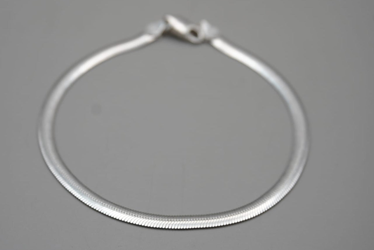 PULSERA PANZA DE VIBORA 18 CM PLATA .925
