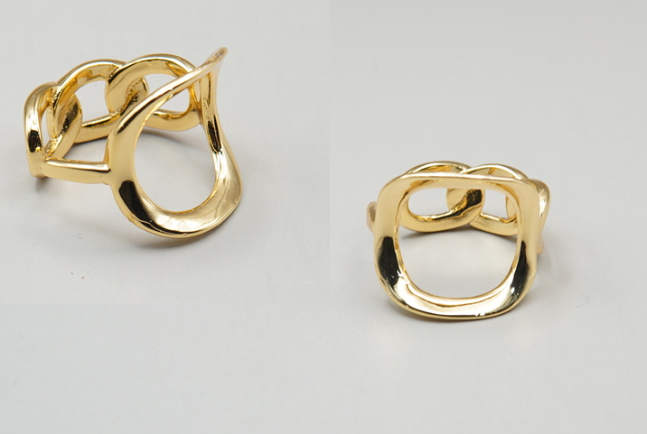 ANILLO CADENA CHUNKY ORO LAMINADO